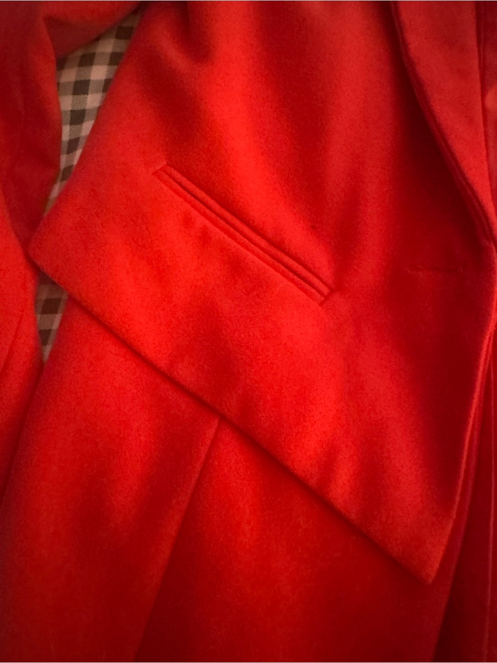 BB Dakota Rynn Felt Coat Coral Red Layered Blazer Statement Jacket - Picture 6 of 9